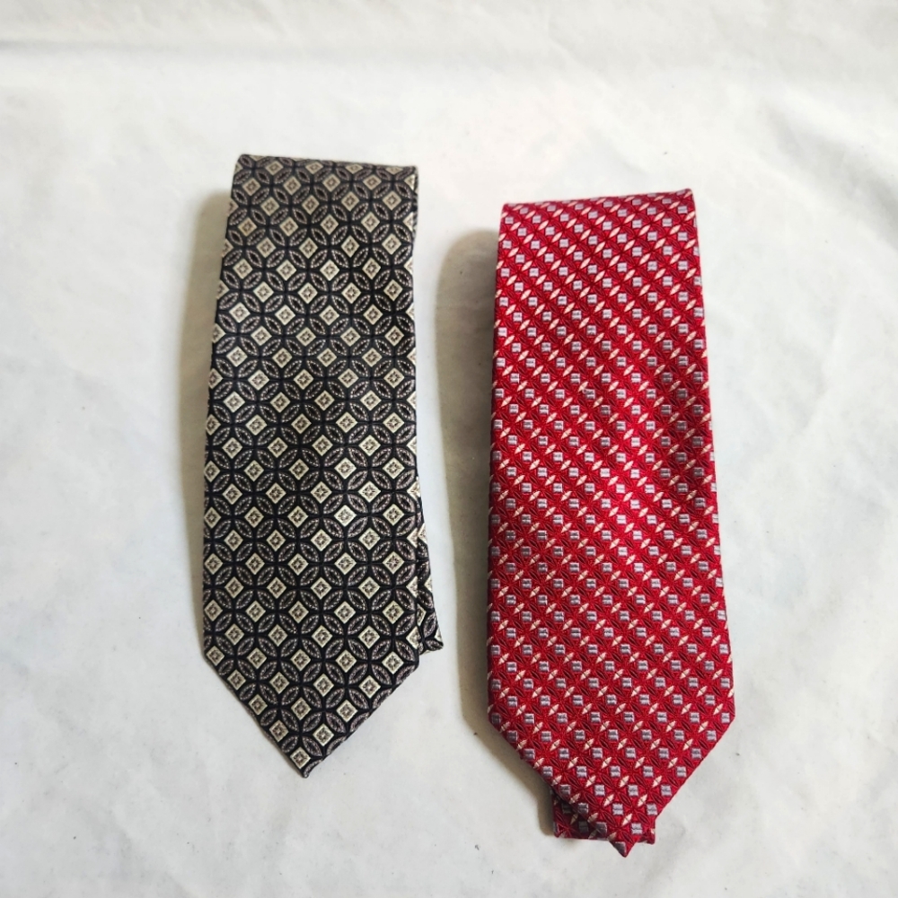 Pair of Jos A Bank Silk Ties - One NEW